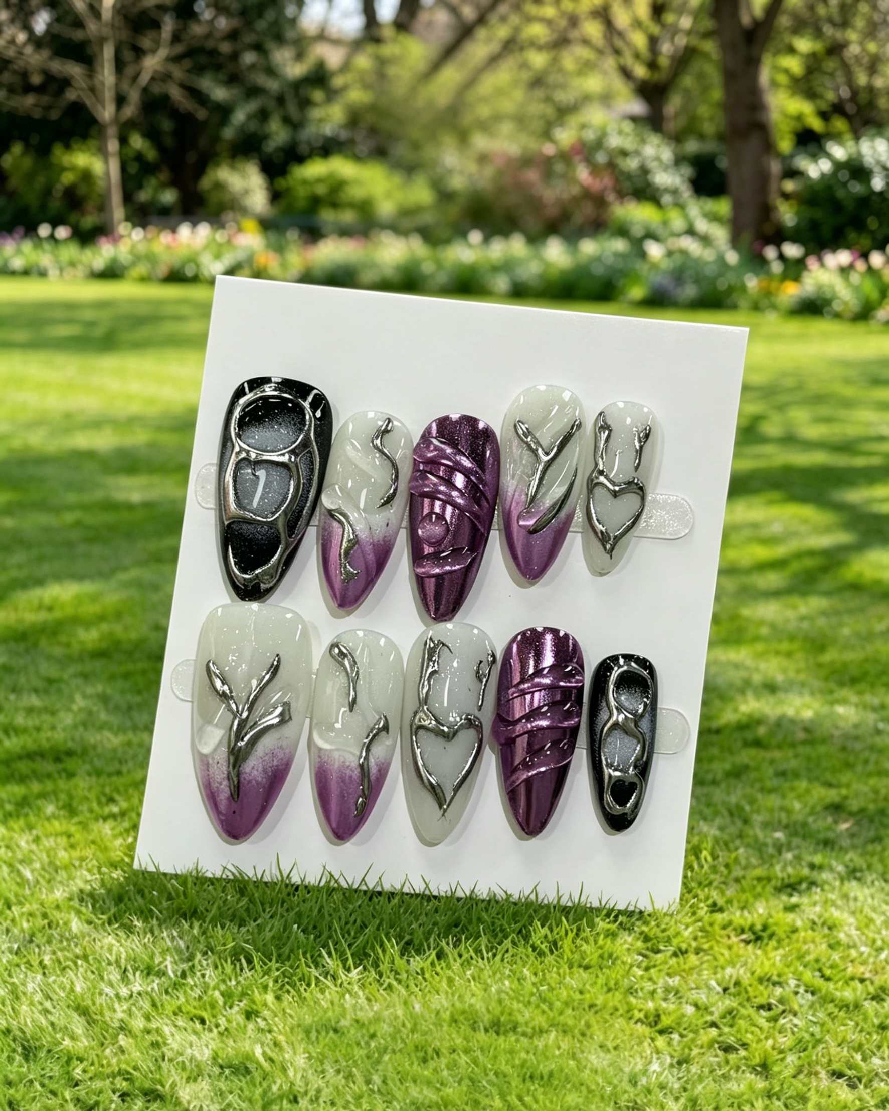 3D Flower Butterfly Nails