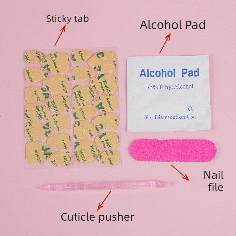 Handmade 3D Flower Pink Press-on Nails