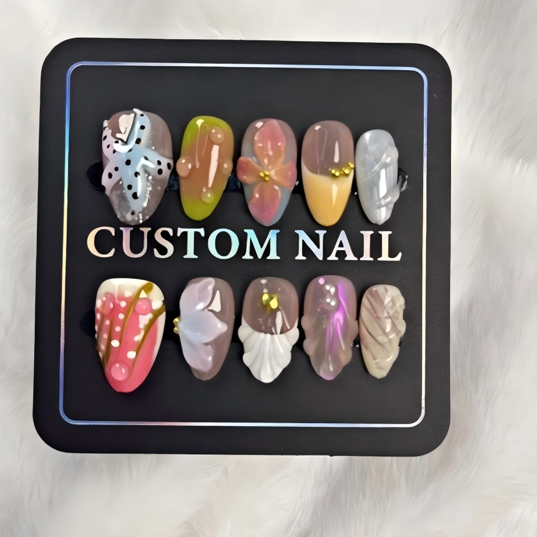 Hand Painted Custom Press On Nails
