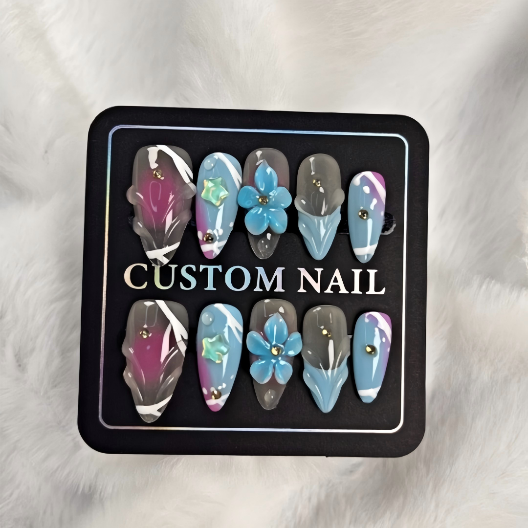 Hand Painted Custom Press On Nails