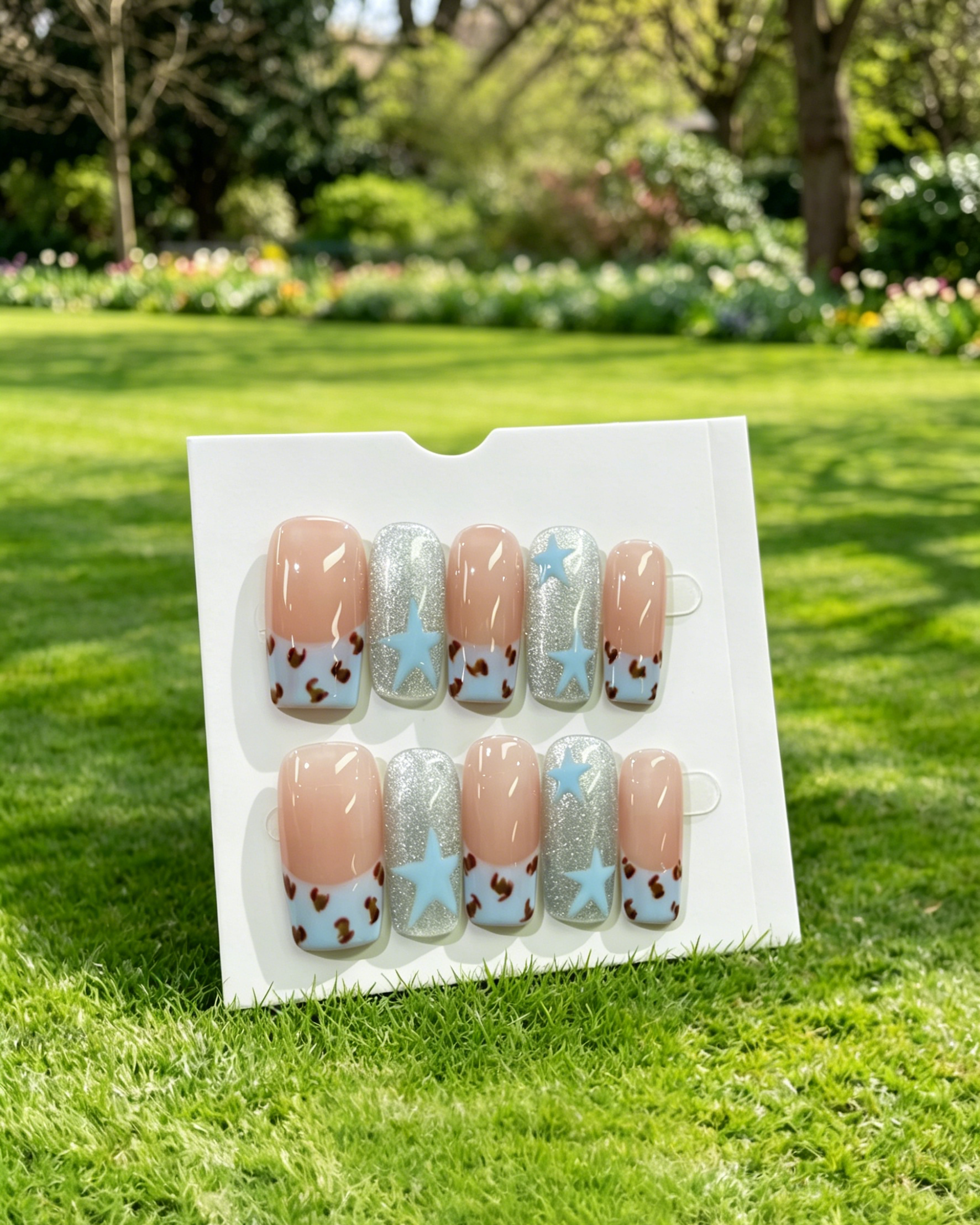 Gradient Ombre Rhinestone Press On Nails