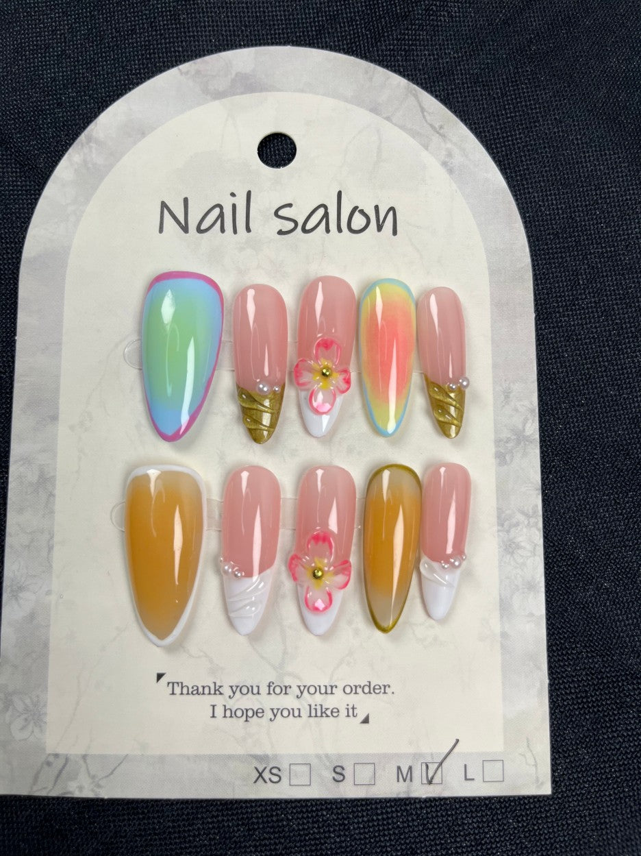 Hand Painted Custom Press On Nails